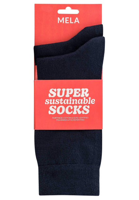 MELAWEAR 2 pack basic socks navy unisex