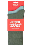MELAWEAR 2 pack basic socks mint thyme unisex