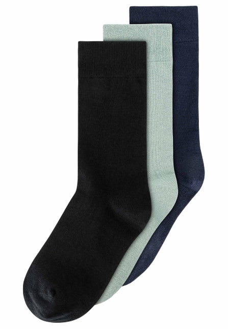 MELAWEAR 3 pack basic socks black mint navy unisex