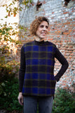 ROTHOLZ Oversized vest purple checked women