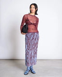 JAN 'N JUNE Dora mesh longsleeve top carmine curl women