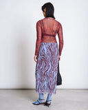 JAN 'N JUNE Dora mesh longsleeve top carmine curl women