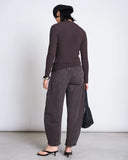 JAN 'N JUNE Tove asymmetrical long sleeve top mud women