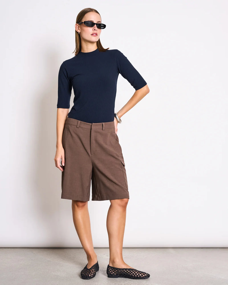 JAN 'N JUNE Nina rib t-shirt nightfall women