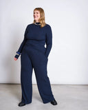 JAN 'N JUNE Tove asymmetrical long sleeve top nightfall women