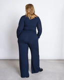 JAN 'N JUNE Tove asymmetrical long sleeve top nightfall women