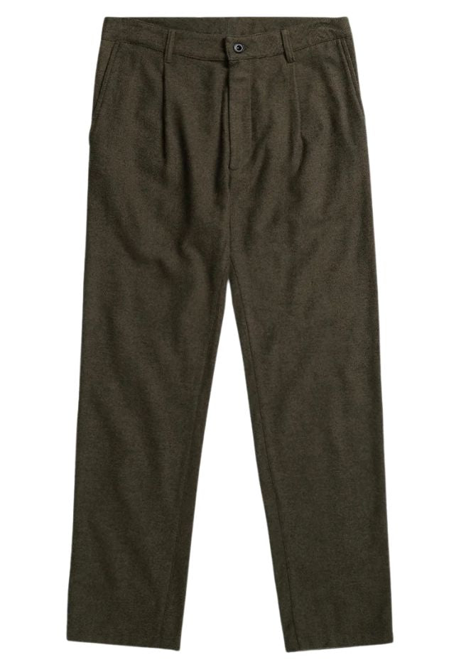 ROTHOLZ Flannel everyday trousers twill brown men