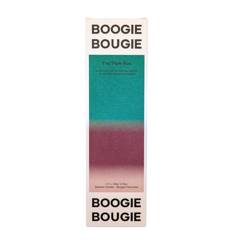 BOOGIE BOUGIE Triple candle box 'From dusk till dawn'