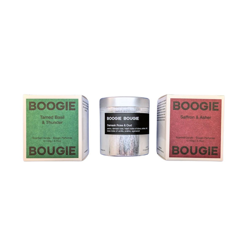 BOOGIE BOUGIE Triple candle box 'From dusk till dawn'