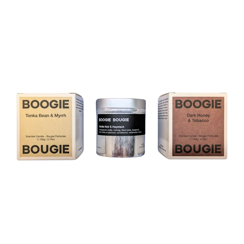 BOOGIE BOUGIE Triple candle box 'Sweet & dirty'