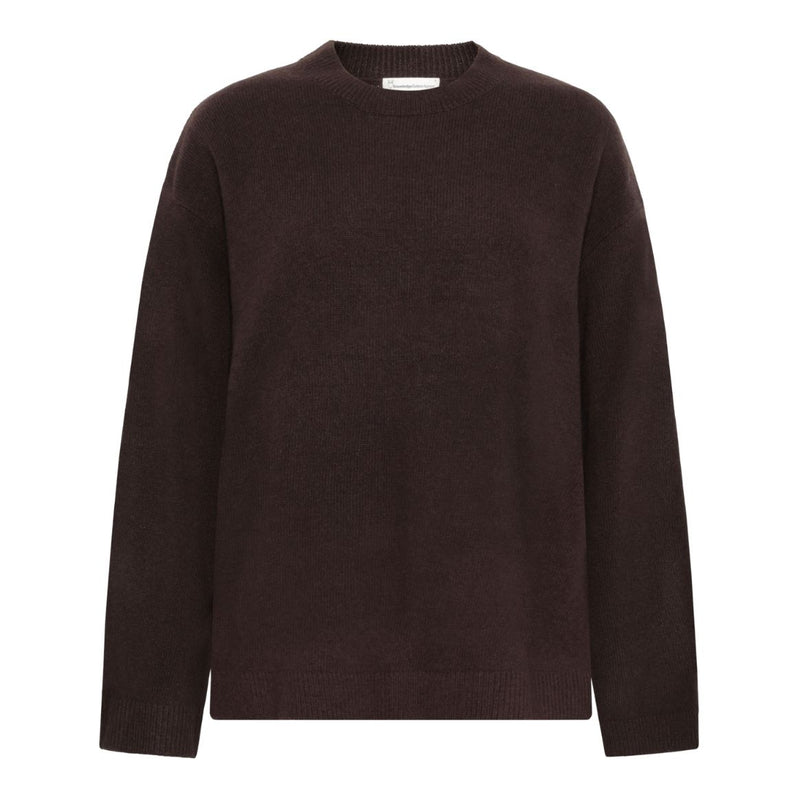 KCA 2080090 Lambswool crew neck jumper 1487 chocolate torte women