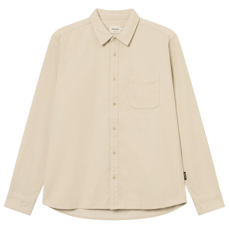 DEDICATED Varberg corduroy shirt oat white men