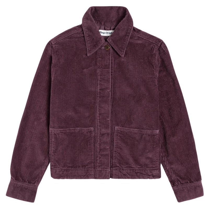 KINGS OF INDIGO Ota corduroy jacket mauve wine women