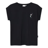 DEDICATED Visby dandelions EMB t-shirt black women