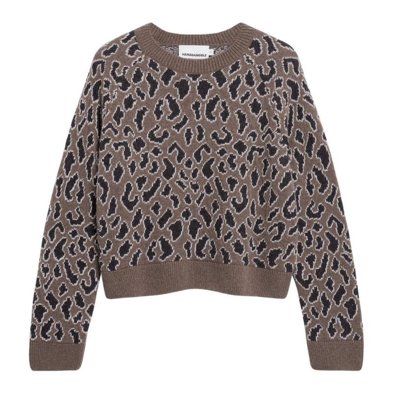 ARMEDANGELS Diliriaa leopaa jumper walnut cream women