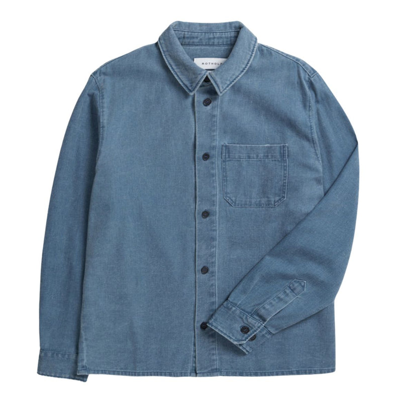 ROTHOLZ Casual denim shirt washed denim men