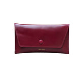 ANN KURZ Pretty envelope wallet shiny nappa wine women