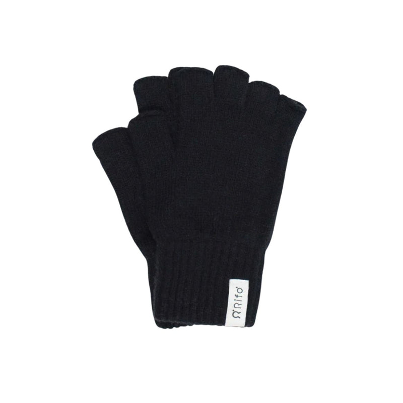 RIFO Sasha fingerless gloves black ardesia women