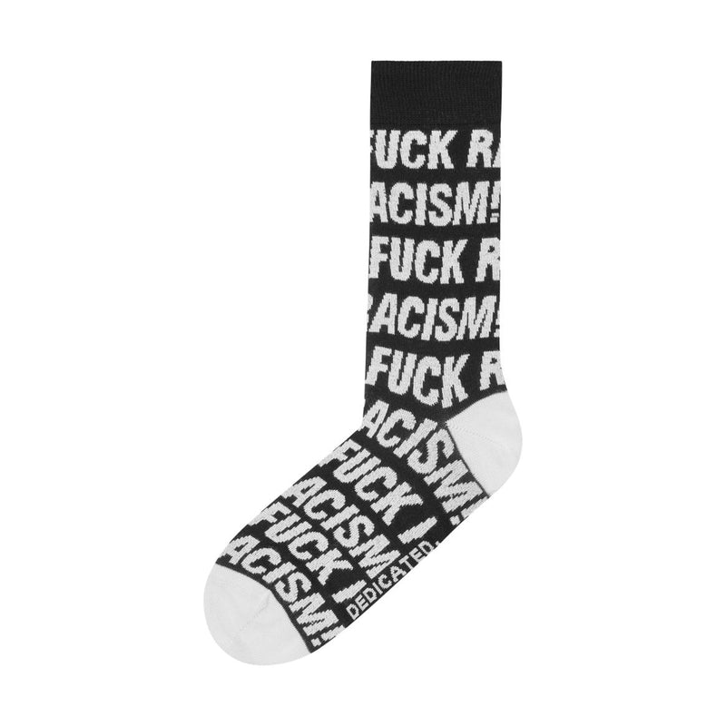 DEDICATED Sigtuna socks fuck rasism black unisex