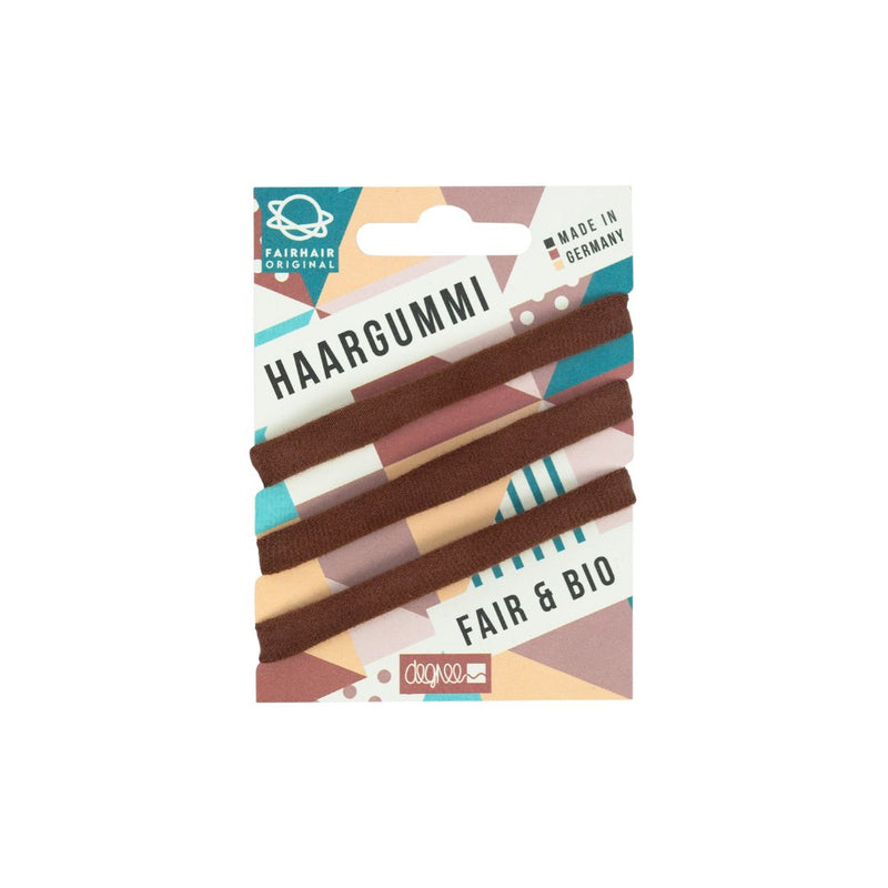 FAIRHAIR Haargummi Hair elastics 3 pack brown