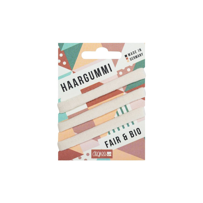FAIRHAIR Haargummi Hair elastics 3 pack ecru