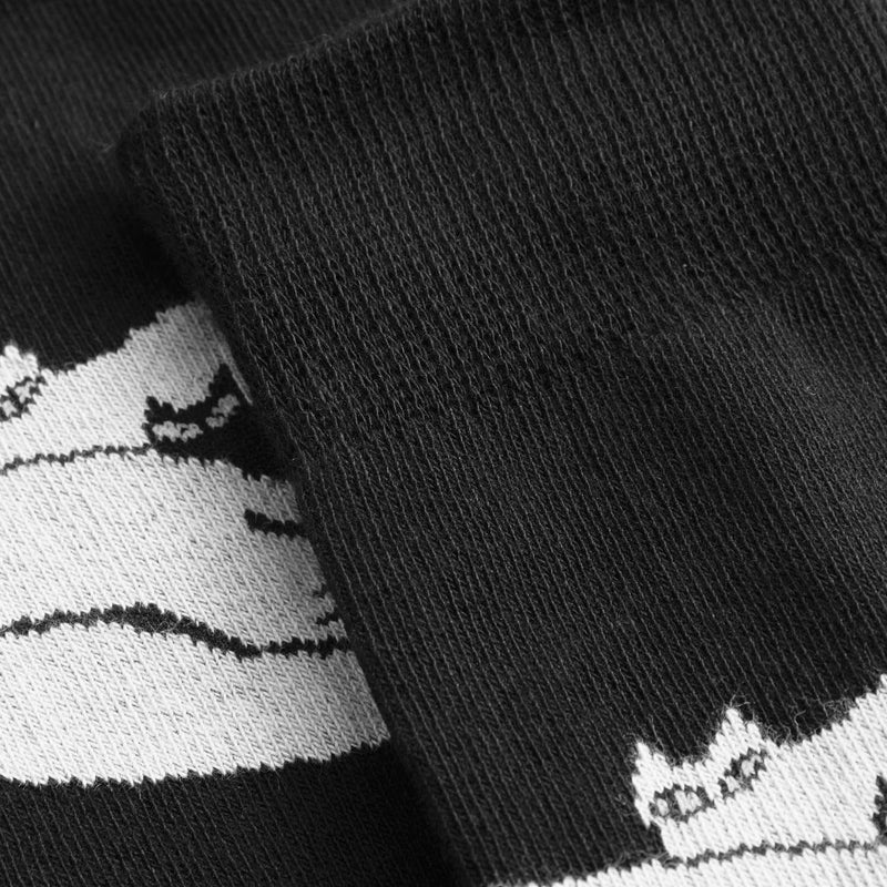 DEDICATED Sigtuna socks kittens black unisex