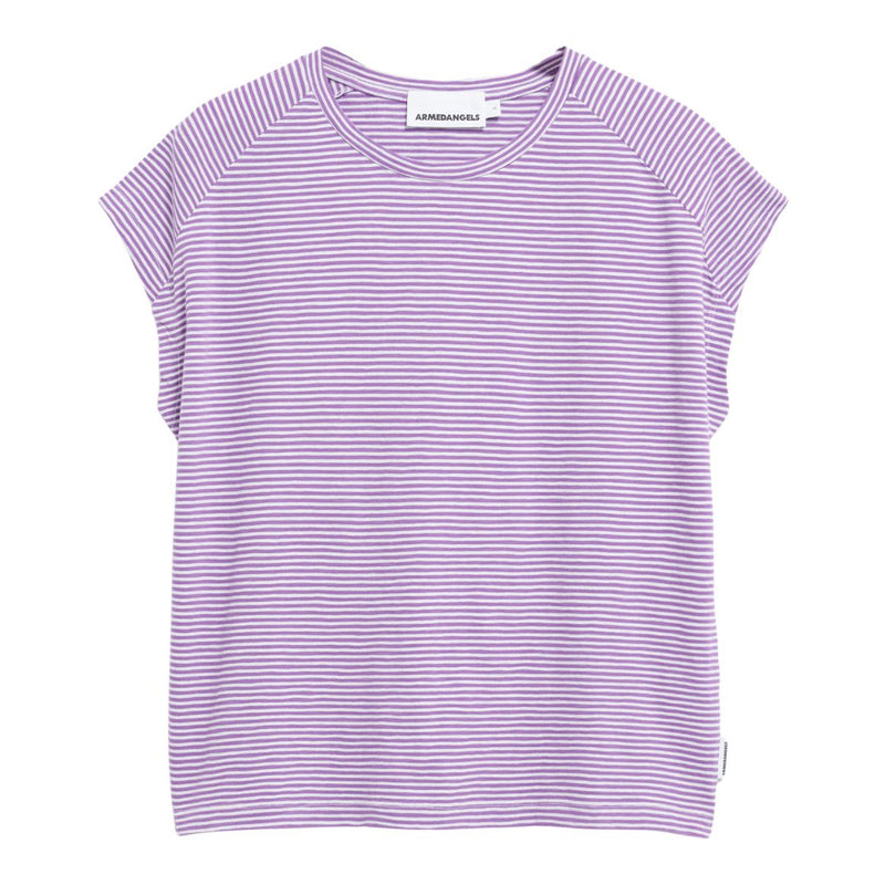 ARMEDANGELS Oneliaa lovely stripes t-shirt oatmilk orchid women