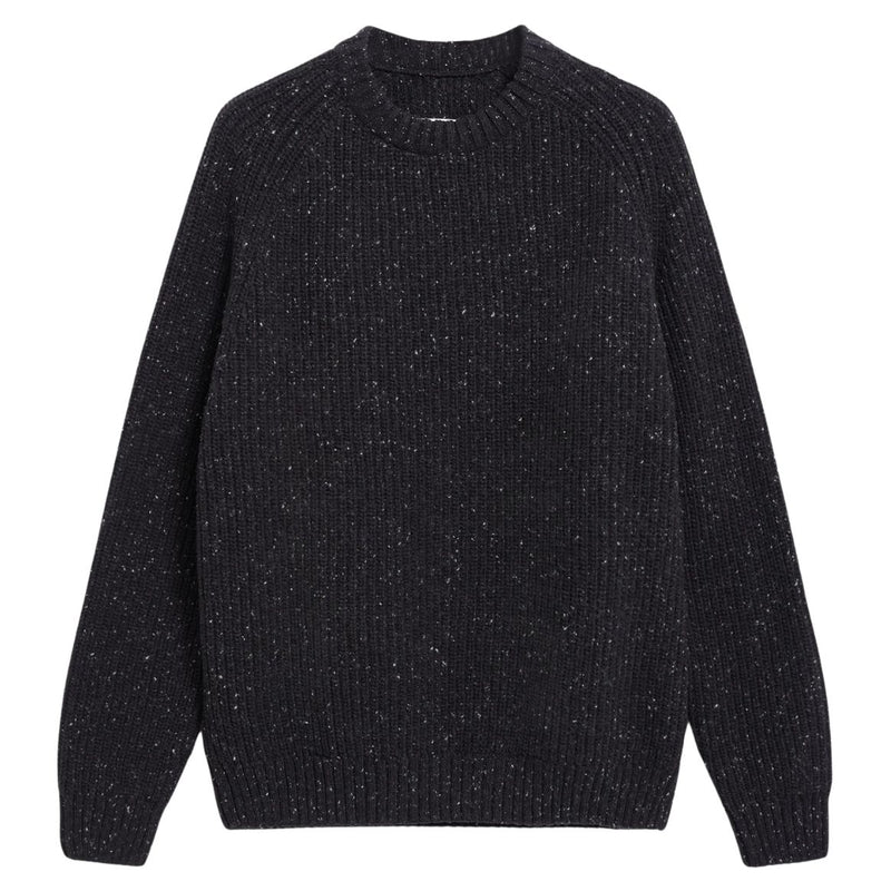 ARMEDANGELS Kiaano tweed jumper black oatmilk tweed men