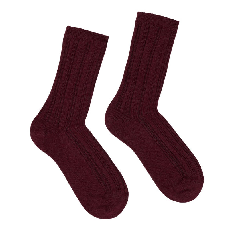 LANIUS 13761 Rib-knit socks 369 bordeaux women