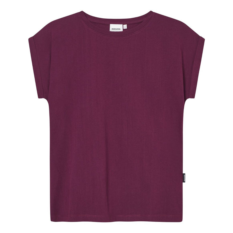 DEDICATED Visby base t-shirt fig red women