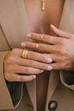 WILDTHINGS COLLECTABLES Gypsy stack ring gold plated