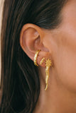 WILDTHINGS COLLECTABLES Organic stack stud earring gold plated single piece