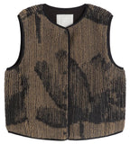 THINKING MU Jay vest camel lotus women