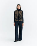 THINKING MU Jay vest camel lotus women