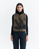 THINKING MU Jay vest camel lotus women