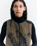 THINKING MU Jay vest camel lotus women