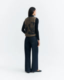THINKING MU Jay vest camel lotus women