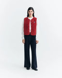 THINKING MU Jay vest pale red women