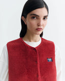 THINKING MU Jay vest pale red women