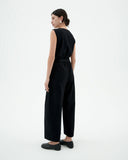 THINKING MU Winona seersucker jumpsuit black women
