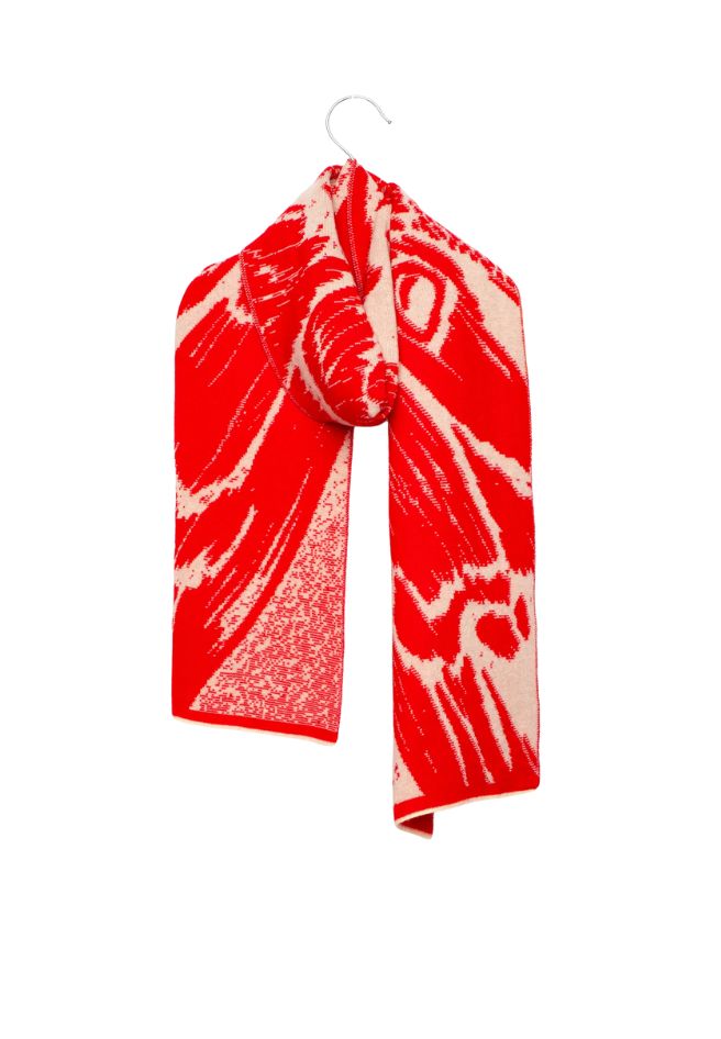 WOLVIS Aurata midi scarf poppy