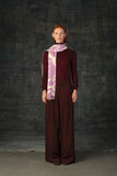 WOLVIS Furcula midi scarf orchid