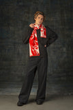 WOLVIS Aurata midi scarf poppy