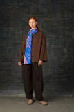 WOLVIS Aurata midi scarf cobalt
