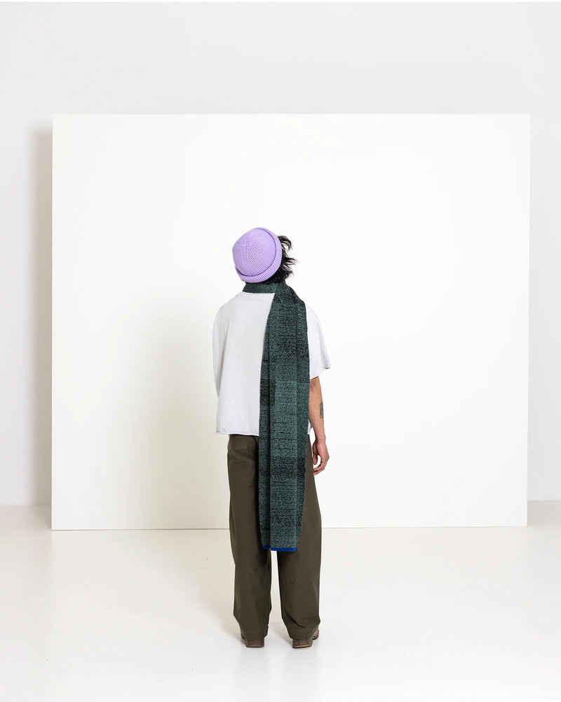 WOLVIS Apostrophe maxi scarf teal unisex