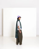 WOLVIS Apostrophe maxi scarf teal unisex