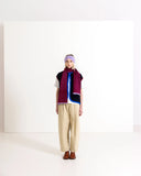 WOLVIS Apostrophe midi scarf maroon unisex