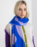 WOLVIS Semicolon maxi scarf cobalt unisex