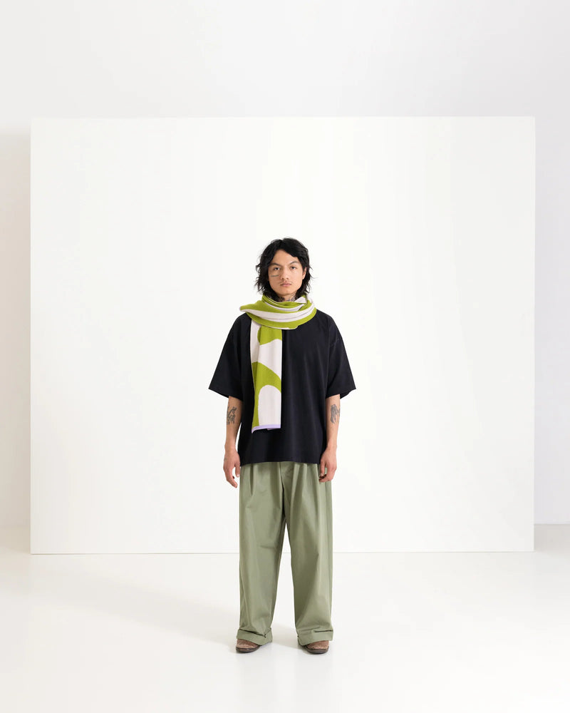 WOLVIS Semicolon midi scarf kiwi unisex