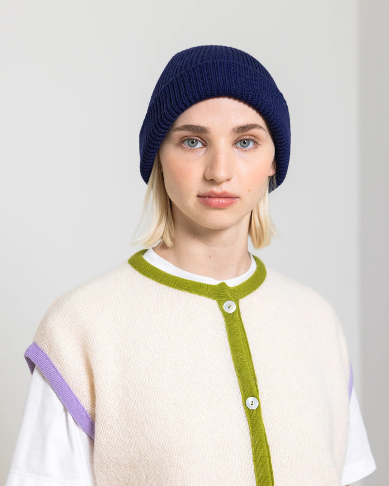 WOLVIS Beanie indigo unisex